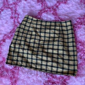 Plaid mini skirt